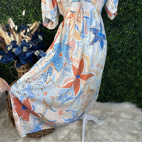 Band of the free cut out Floral Print Midi Dress nwt - Picture 8 of 10